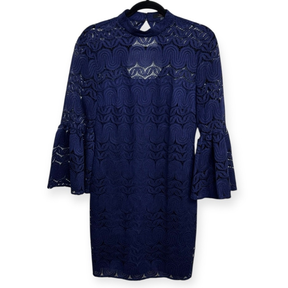 Trina Turk Women’s‎ Navy Long Sleeve Lace Dress Size 6 *2215